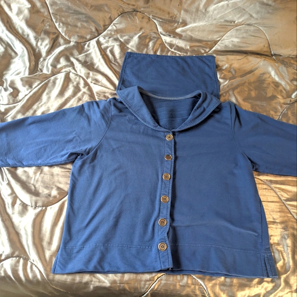 Sailor Shacket! Blue Cotton 3/4 Sleeves